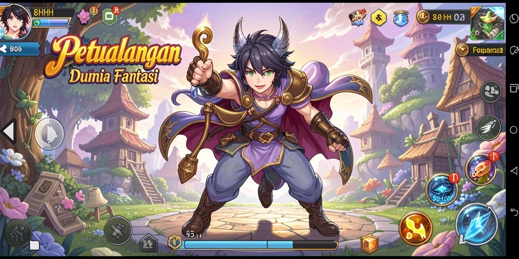 Tampilan grafik menakjubkan dari gameplay Anime 8HHH.