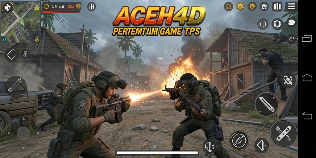 Screenshot gameplay seru dalam pertempuran TPS ACEH4D.