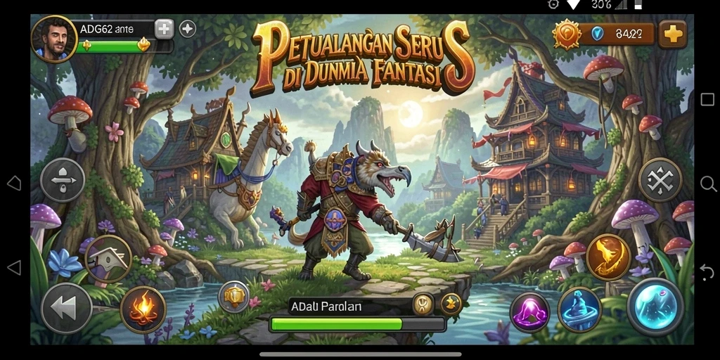 Tampilan gameplay seru dalam petualangan epik ADG62.