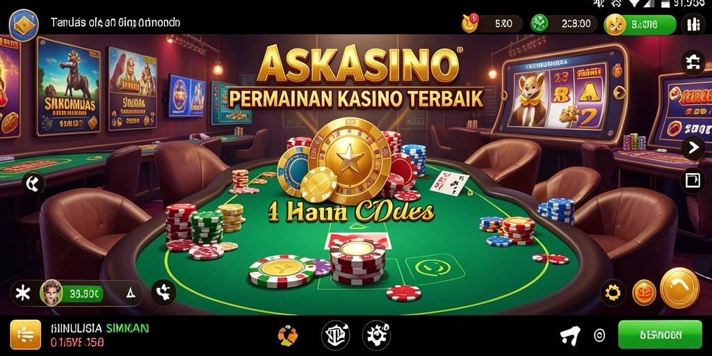 Tampilan screenshot dari gameplay seru ASKASINO dalam simulasi kasino.