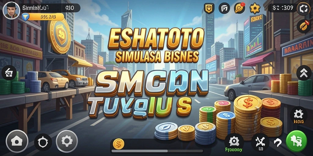 Tampilan gameplay ESHATOTO yang mendebarkan dari dunia bisnis Tycoon.