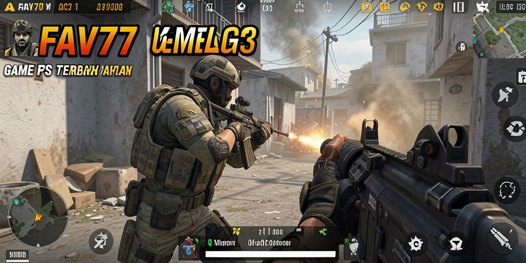 Tampilan gameplay FAV77 dengan aksi tembak-menembak yang mendebarkan.