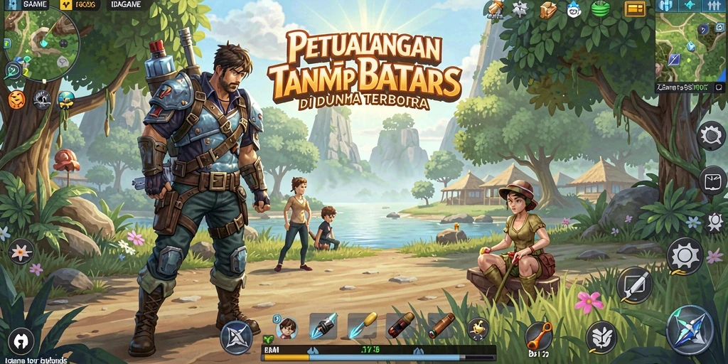 Tangkapan layar menunjukkan eksplorasi dunia terbuka yang menakjubkan dalam IDAGAME.