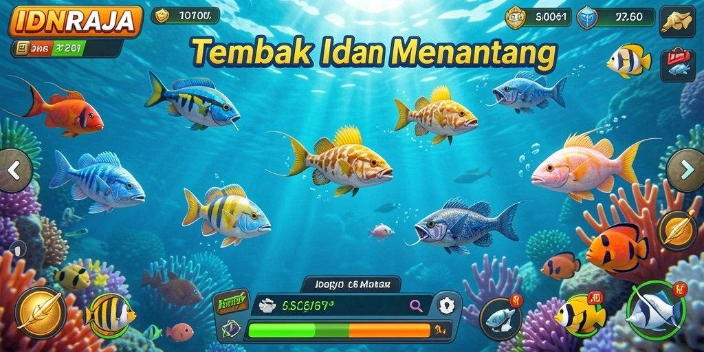 Screenshot gameplay <strong>IDNRAJA</strong> menampilkan aksi menangkap ikan yang seru.