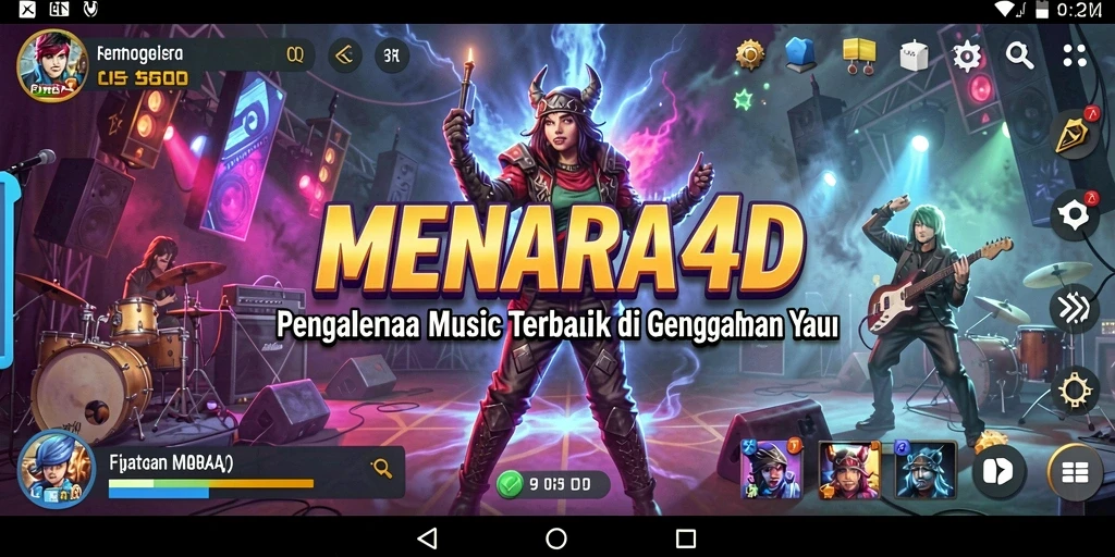 Screenshot MENARA4D menampilkan gameplay musik yang interaktif dan seru.