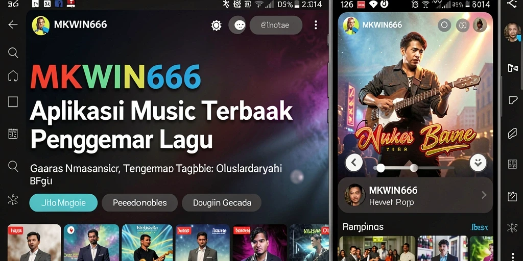 Tampilan gameplay MKWIN666 dengan berbagai fitur musik menarik.