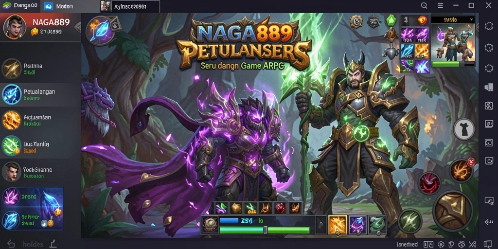 Tampilan gameplay menarik dari petualangan ARPG NAGA889.