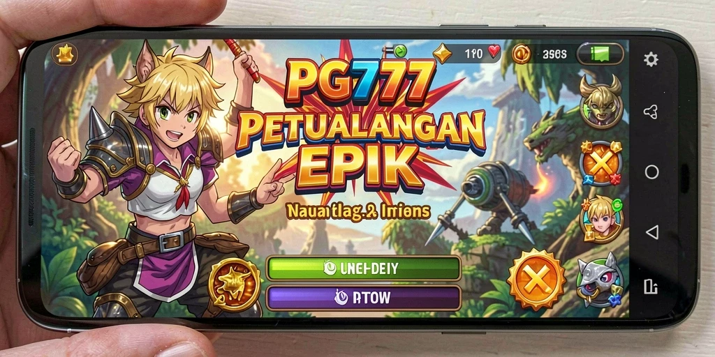 Tampilan gameplay PG777 yang seru dan penuh warna dari dunia anime.