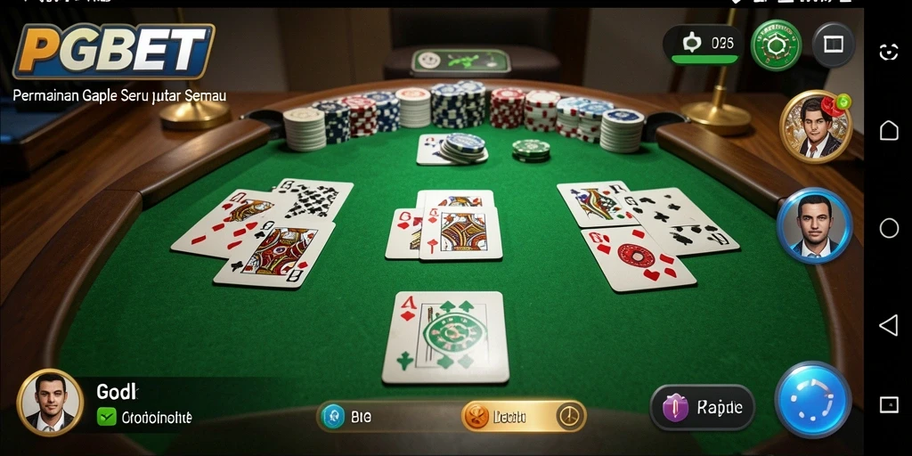 Tampilan seru gameplay Gaple di PGBET.