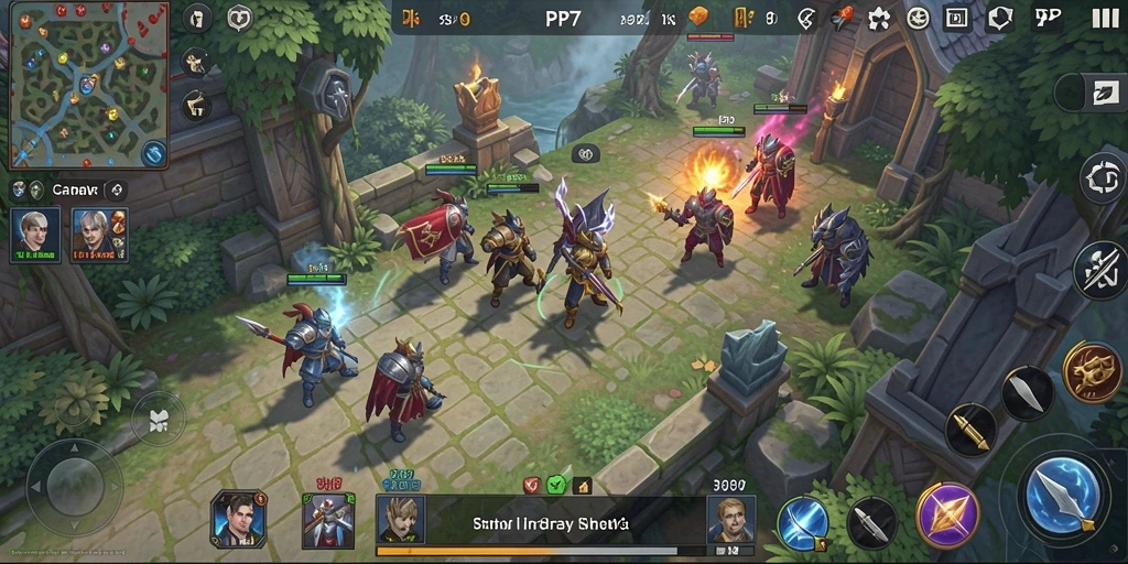Tampilan gameplay menegangkan dalam PP7 yang penuh strategi.