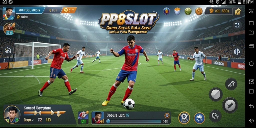 Screenshot menampilkan gameplay nyata PP8SLOT dengan aksi menarik di lapangan.