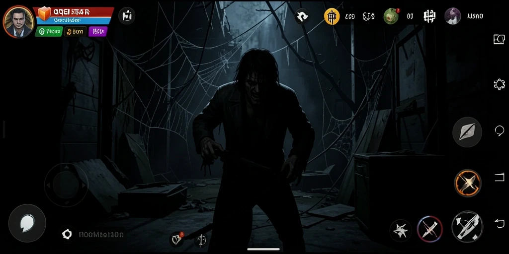 Screenshot utama menampilkan suasana tegang dalam gameplay Horror.