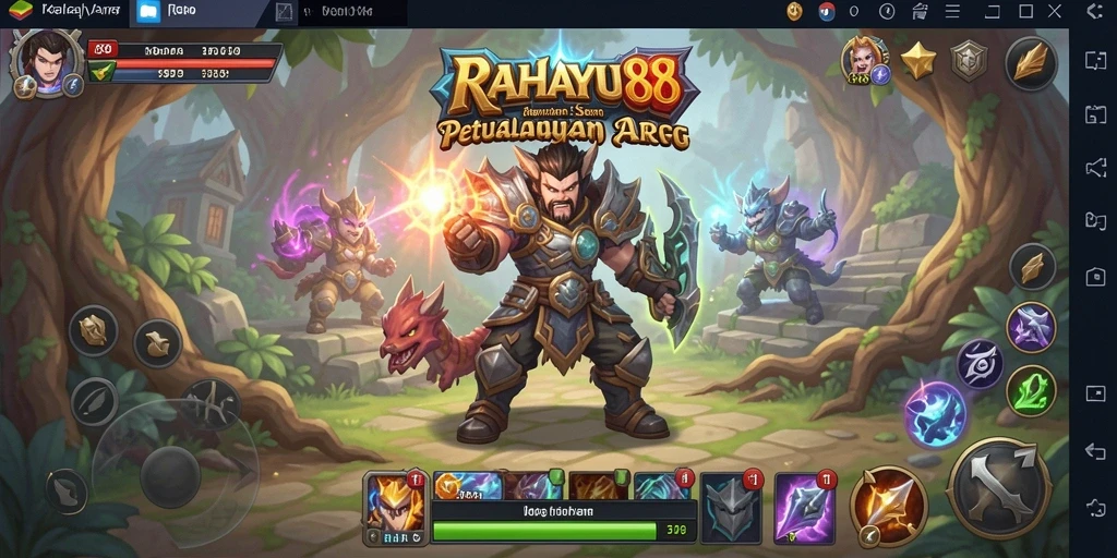 Tampilan gameplay epik dalam RAHAYU88 yang memukau.