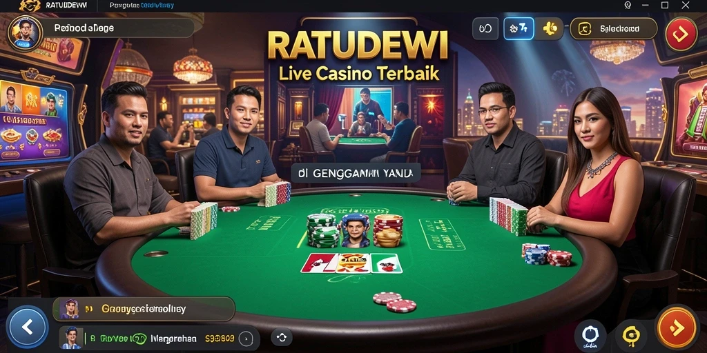 Gameplay seru dan interaktif di aplikasi Live Casino RATUDEWI.