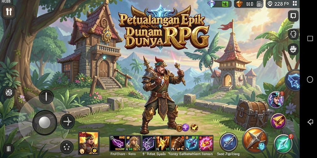 Tangkapan layar RK88 menampilkan aksi seru dalam pertempuran RPG.
