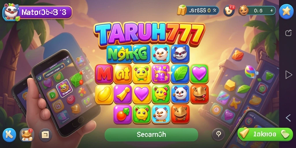 Gameplay menegangkan dan seru di TARUH777 Match-3.