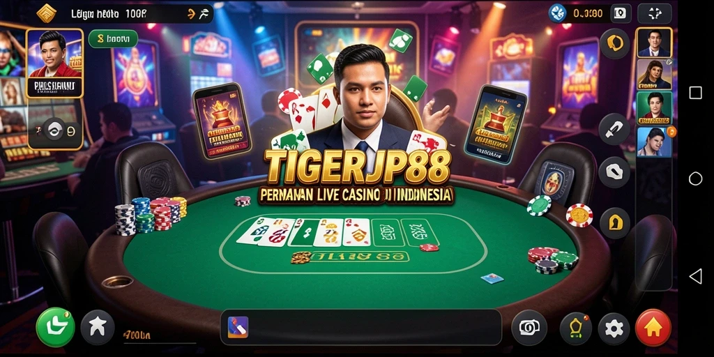 Tampilan utama TIGERJP88 dengan dealer live yang menarik.