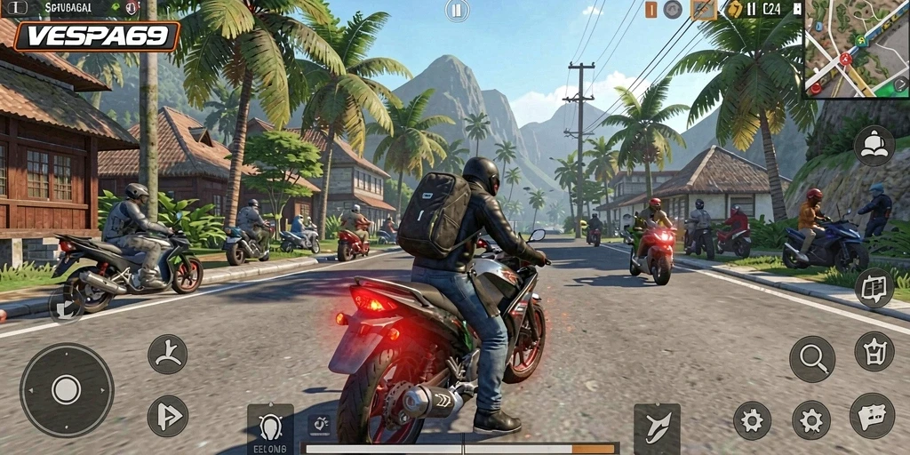 Tampilan seru gameplay VESPA69 dalam pertempuran TPS.