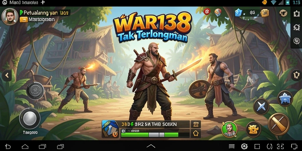 Screenshot utama WAR138 menampilkan aksi seru dalam gameplay petualangan.
