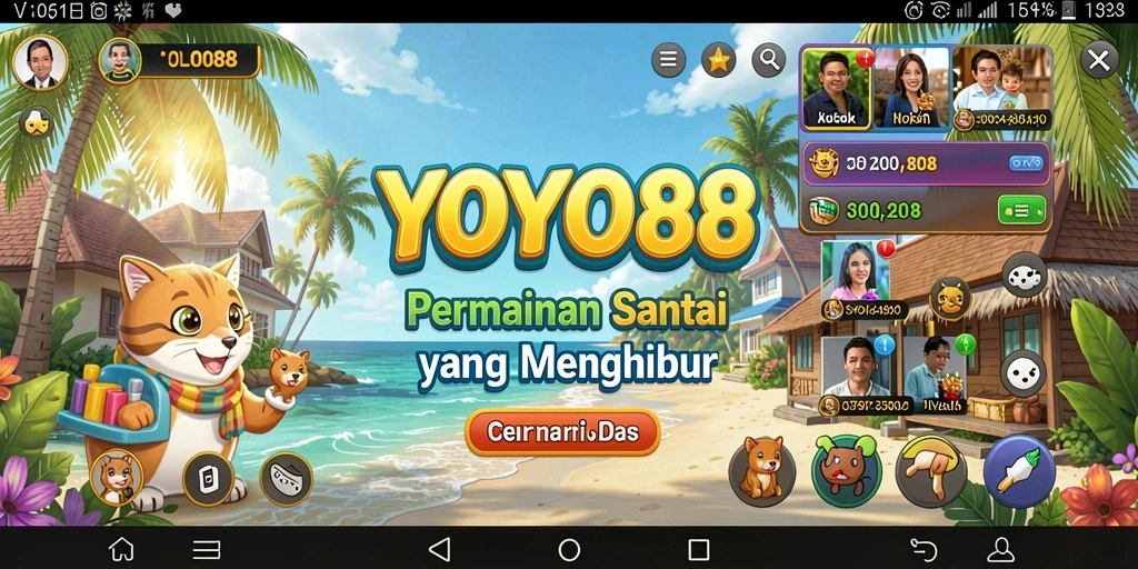Screenshot utama YOYO88 yang menunjukkan gameplay seru dan interaktif.