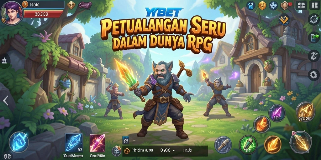 Tampilan gameplay RPG YYBET yang menampilkan pertarungan epik dan strategi.