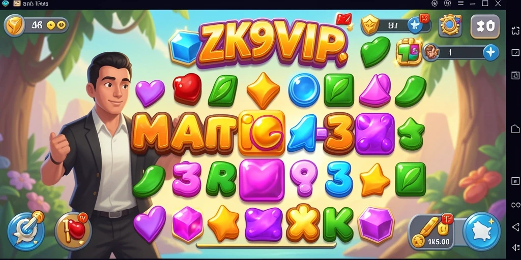 Tampilan gameplay seru ZK9VIP yang penuh warna dan tantangan.